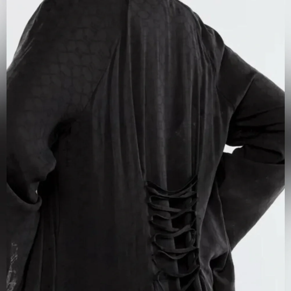 SavagexFenty Woven Voile Monogram Sleep Long Robe - Picture 3 of 11